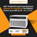 GEA 8,000 BTU HEAT/COOL ELECTRONIC WINDOW AIR CONDITIONER