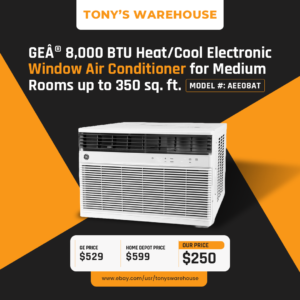 GEA 8,000 BTU HEAT/COOL ELECTRONIC WINDOW AIR CONDITIONER